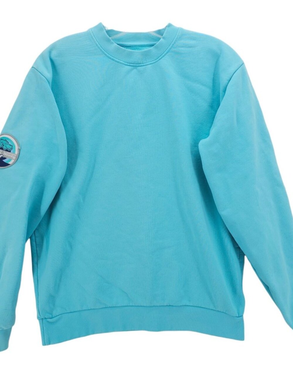 WEARS WOODY Unisex Sweatshirt Bright Blue French Terry Cotton USA MADE Size XS